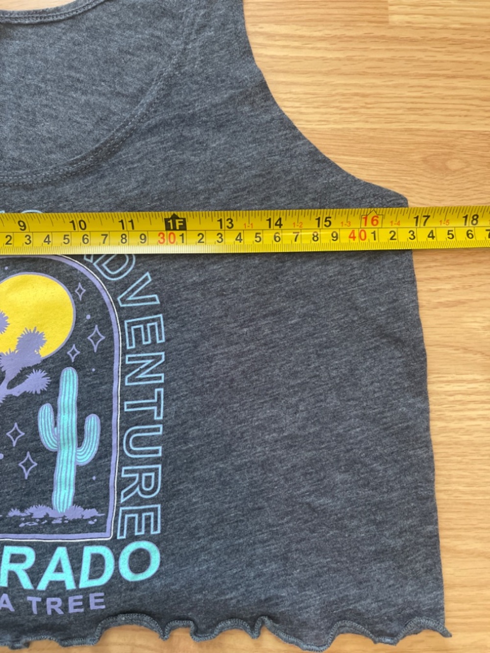 Next Level Apparel Colorado Gray Cropped Boho Tank Size Small - Picture 5 of 7